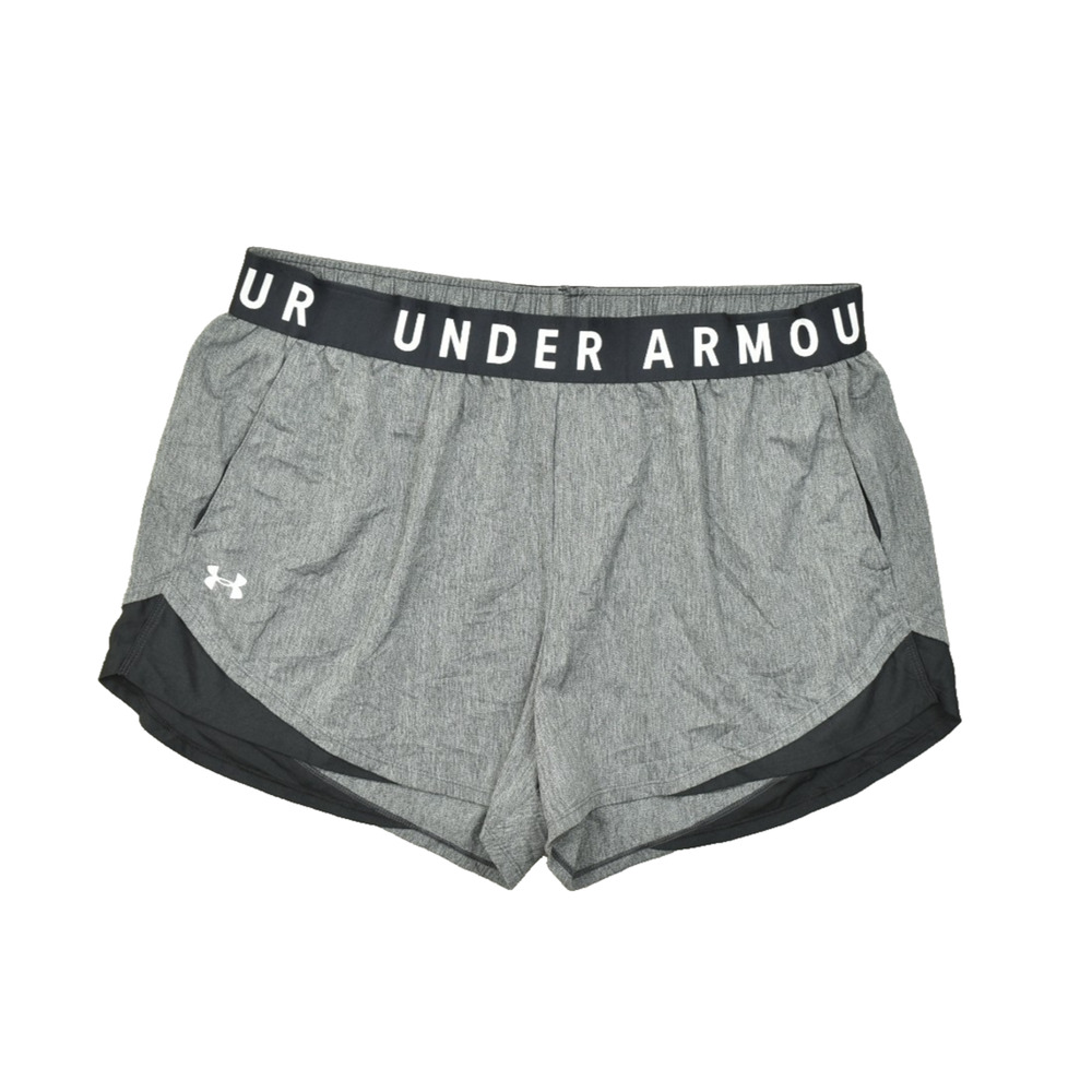 Under Armour Women's 2X Gray Play Up 3.0 Training Shorts Loose Fit Athletic Run